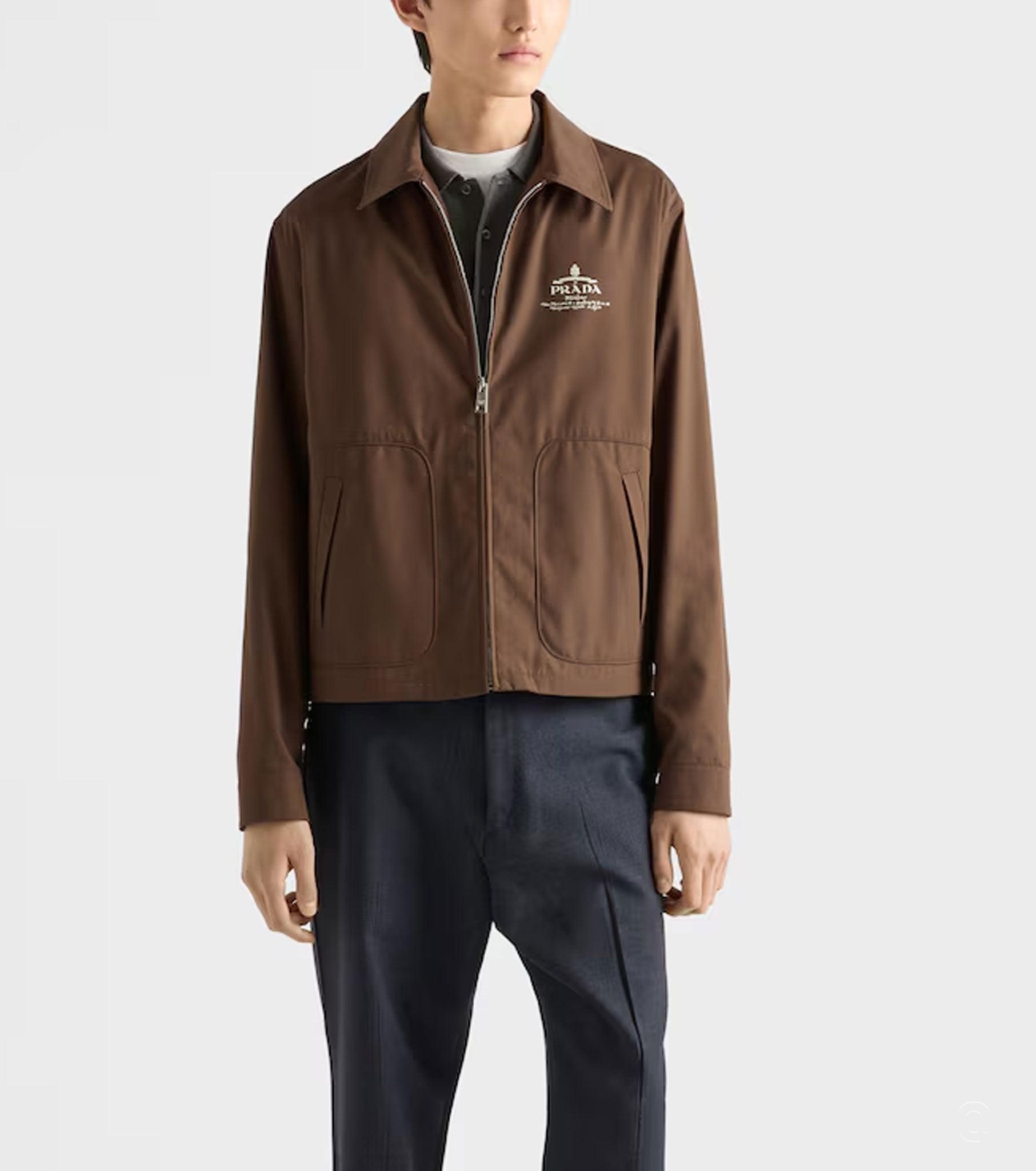 Cotton blend blouson jacket PRA8114