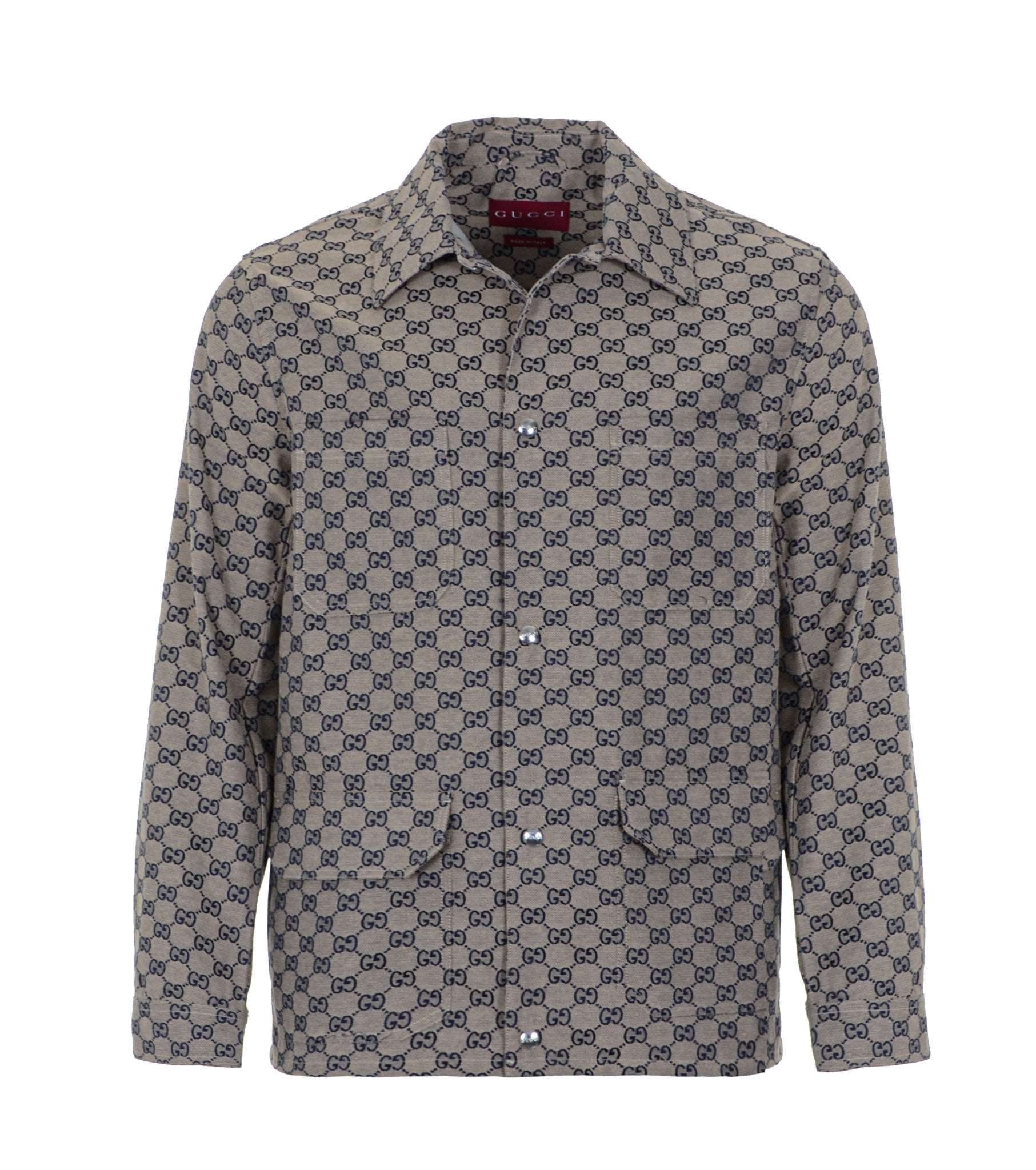 Linen Blend Canvas Shirt Jacket