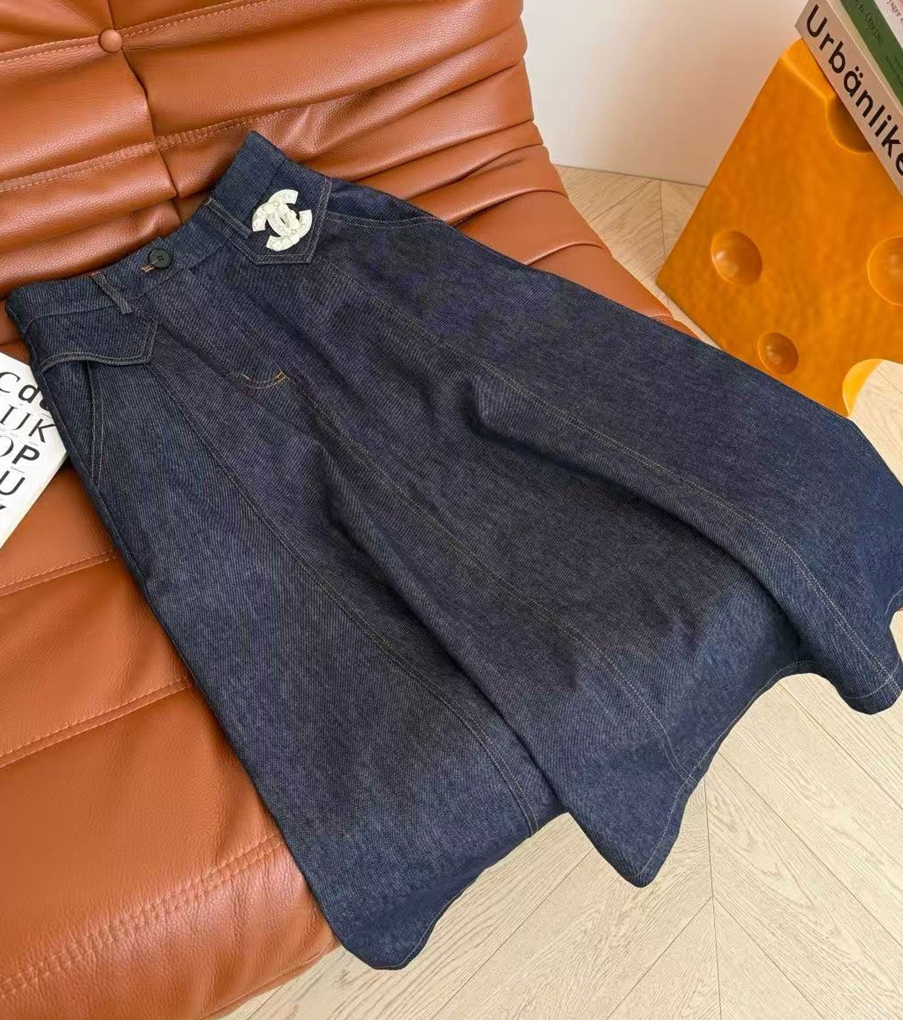 Long Denim Skirt