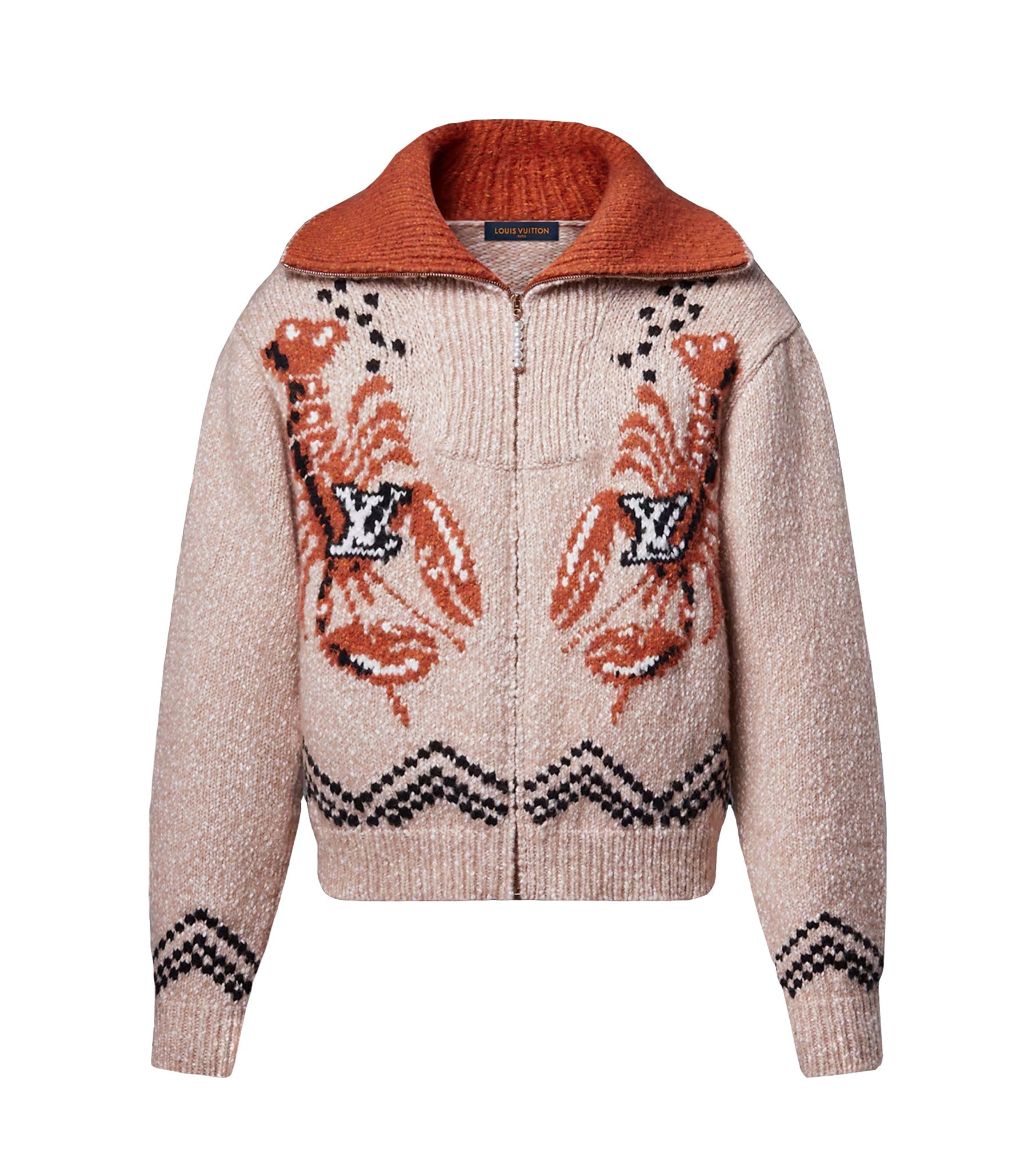 Zippered Knitted Cardigan