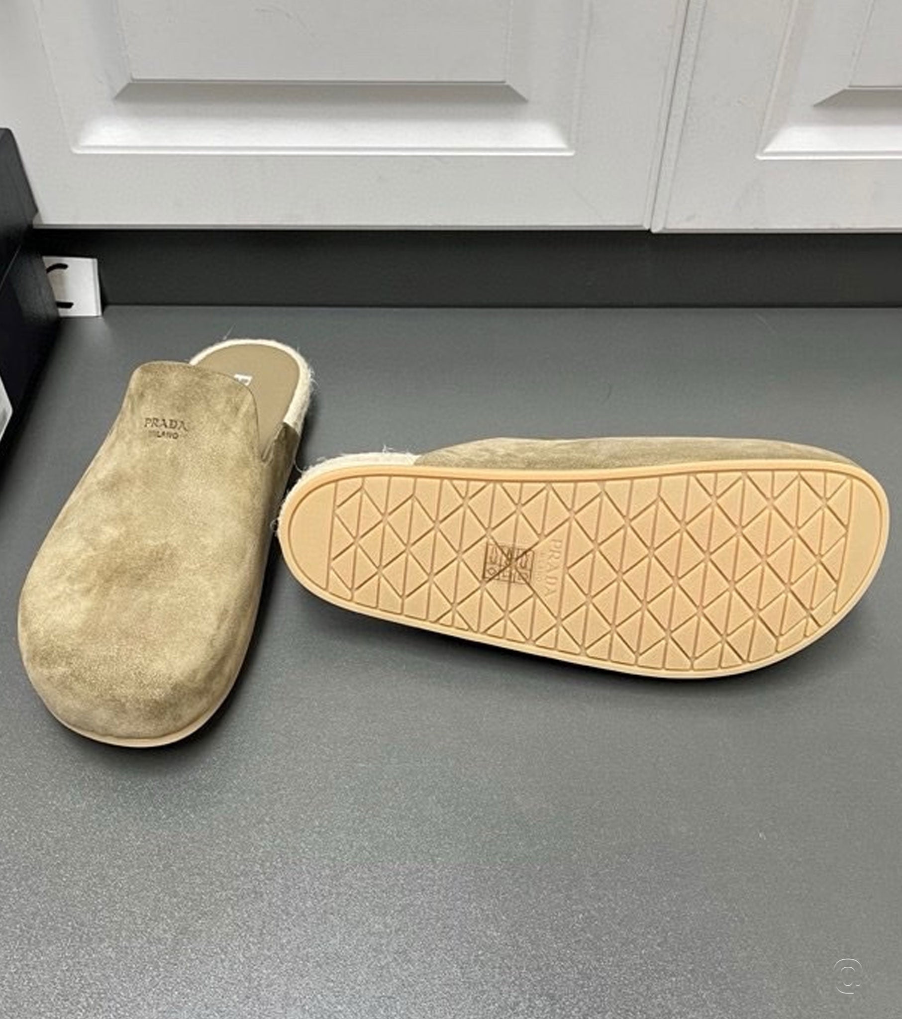 Suede mules