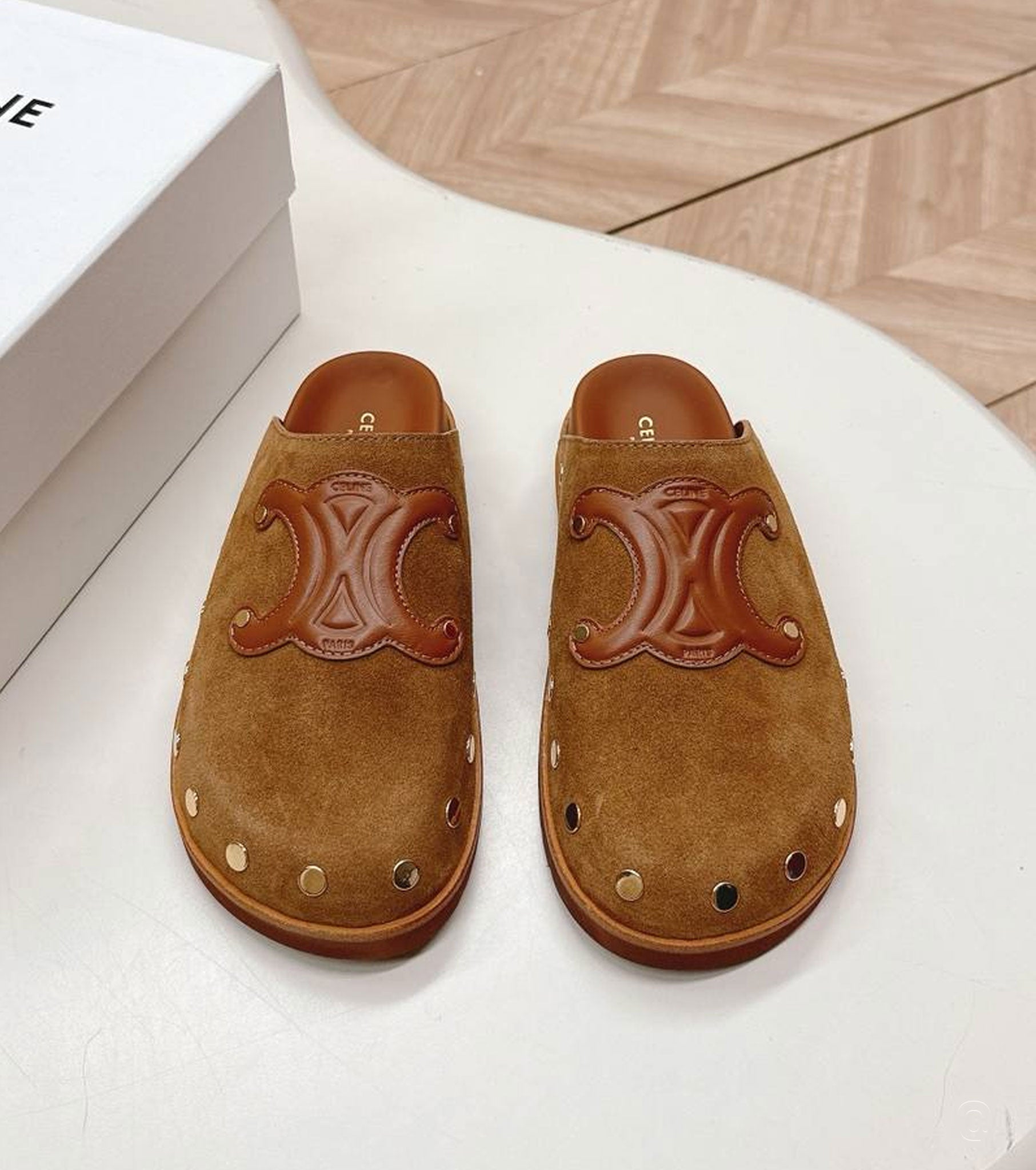 PITEA CLOG IN Suede Calfskin