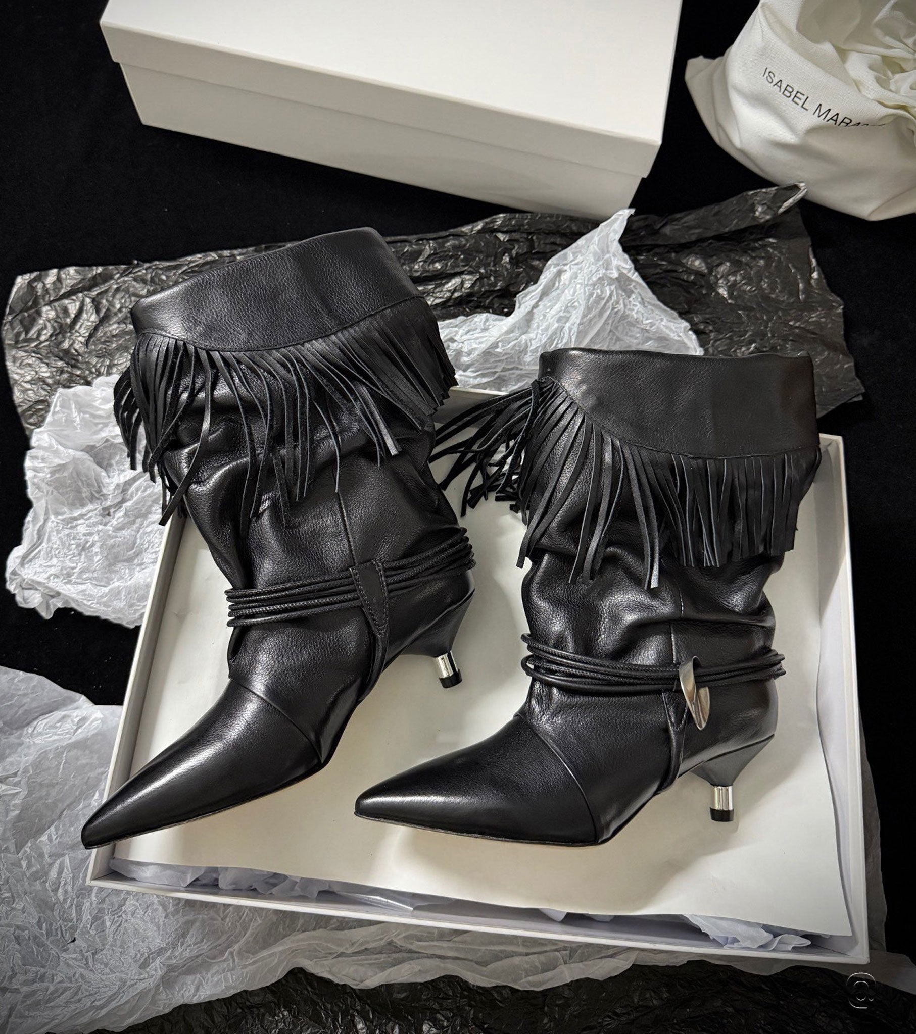 Leather boots