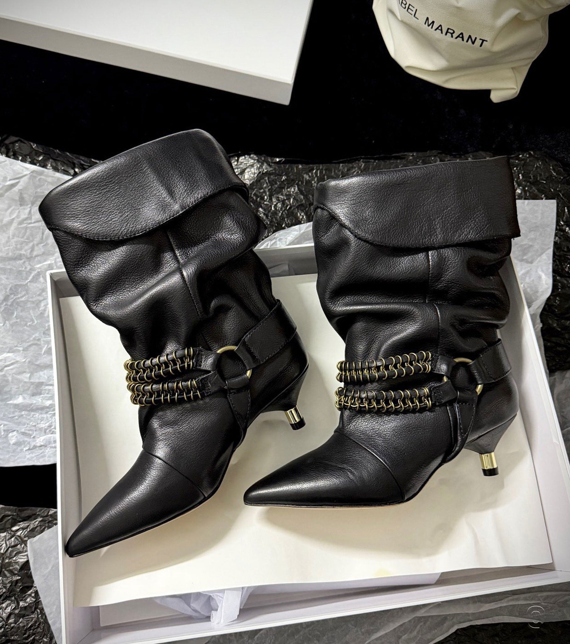Leather boots