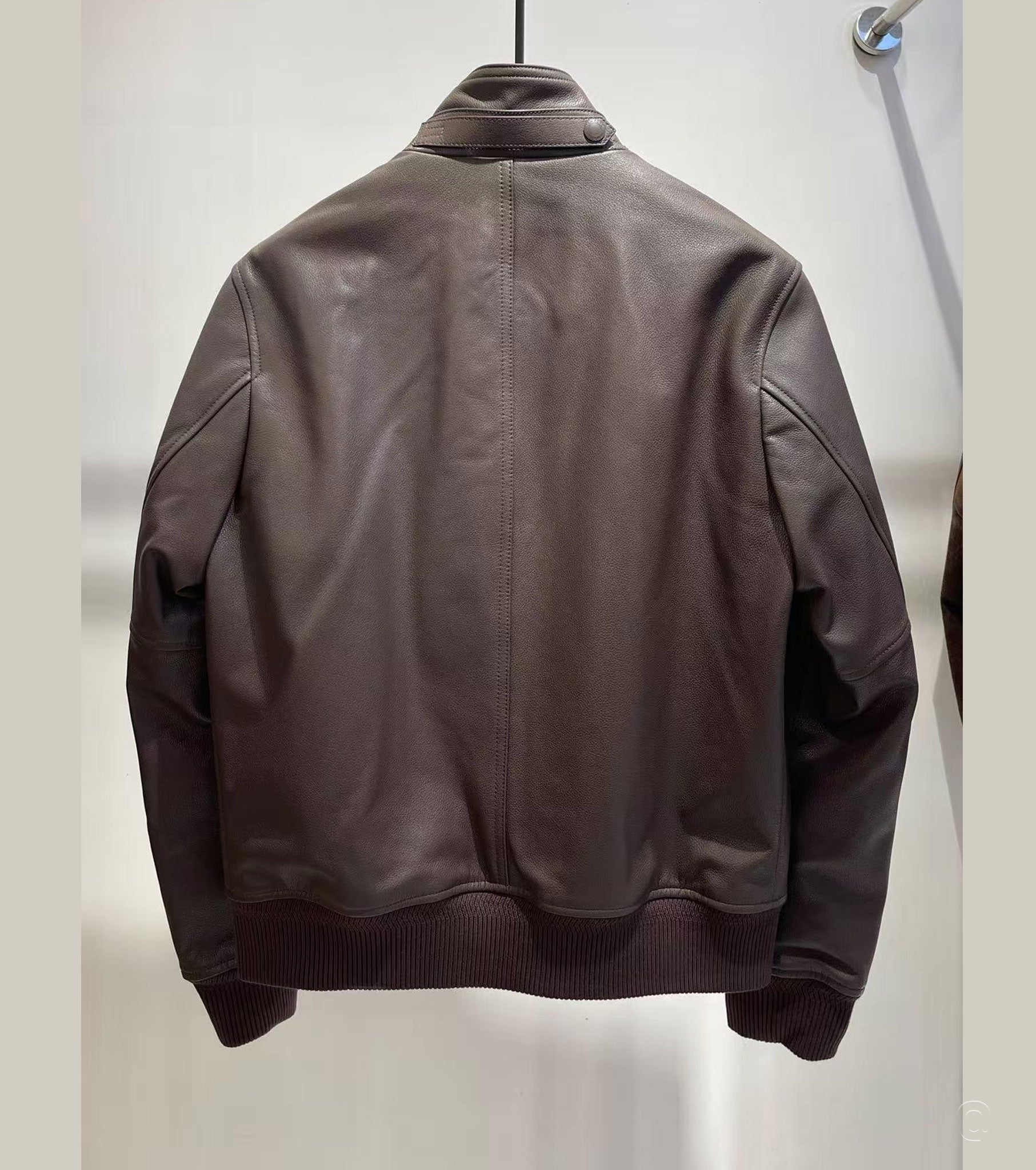 Men Leather Bomber