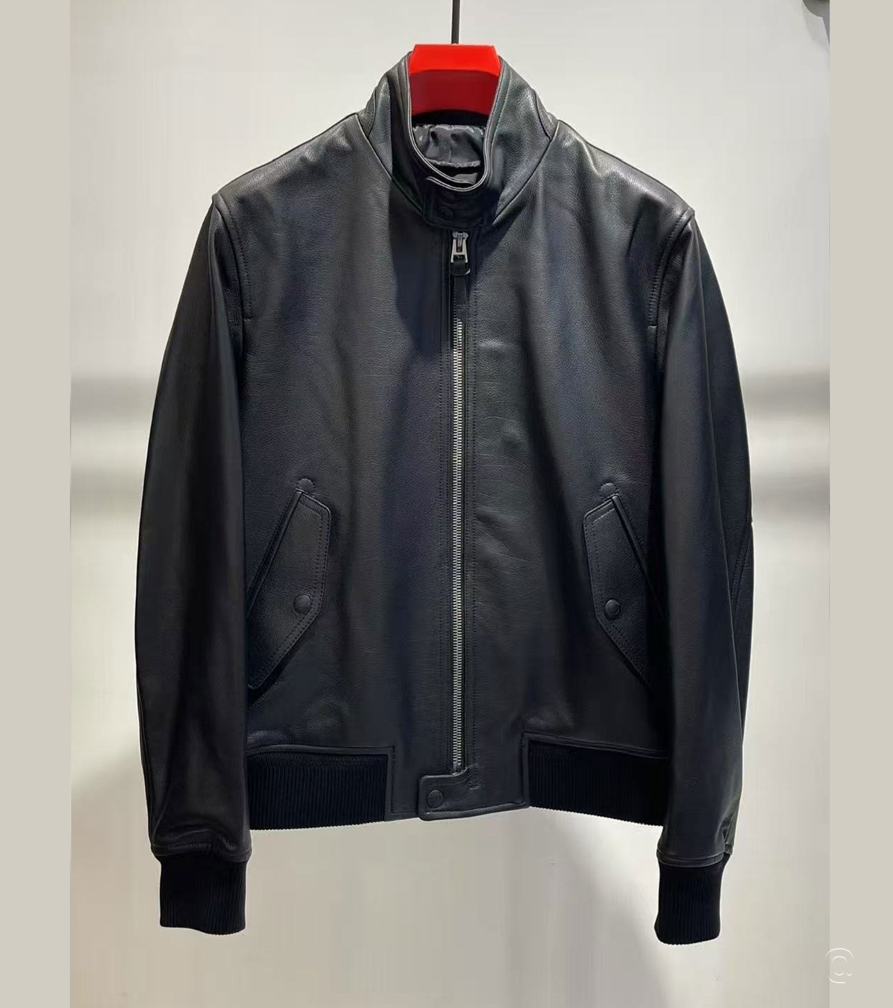 Men Leather Bomber