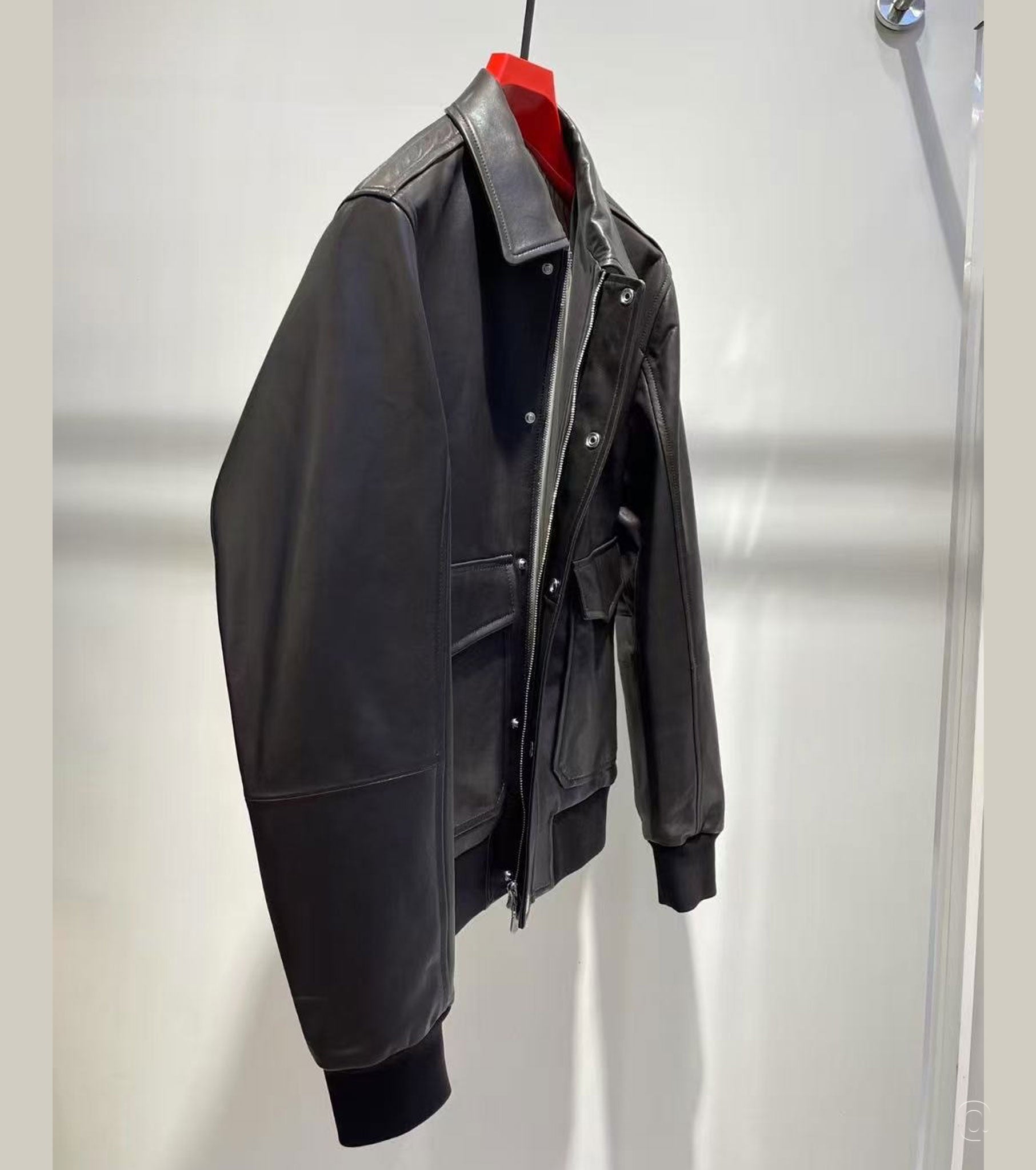 Men Leather Bomber