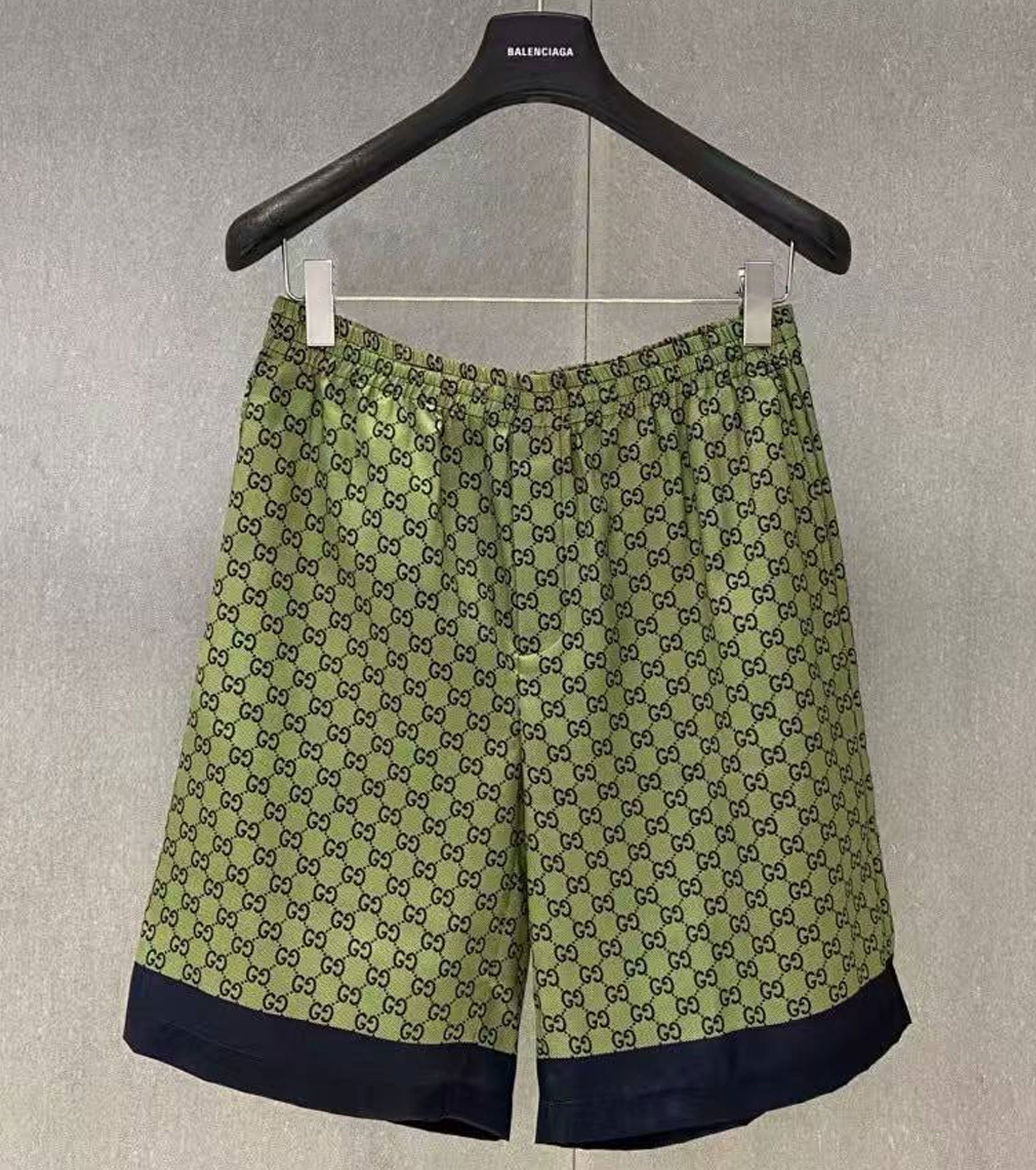Printed Silk Twill Shorts