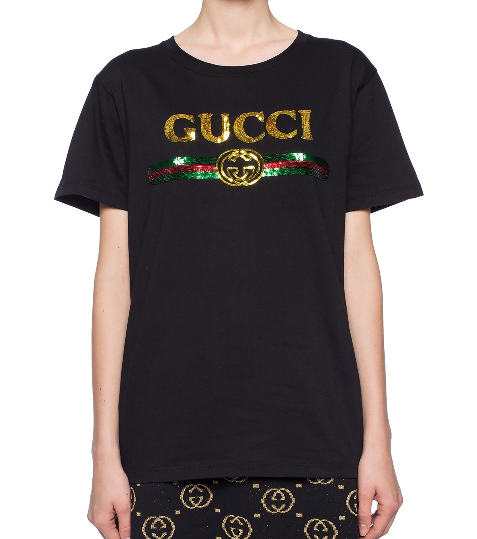 Sequin logo T-shirt