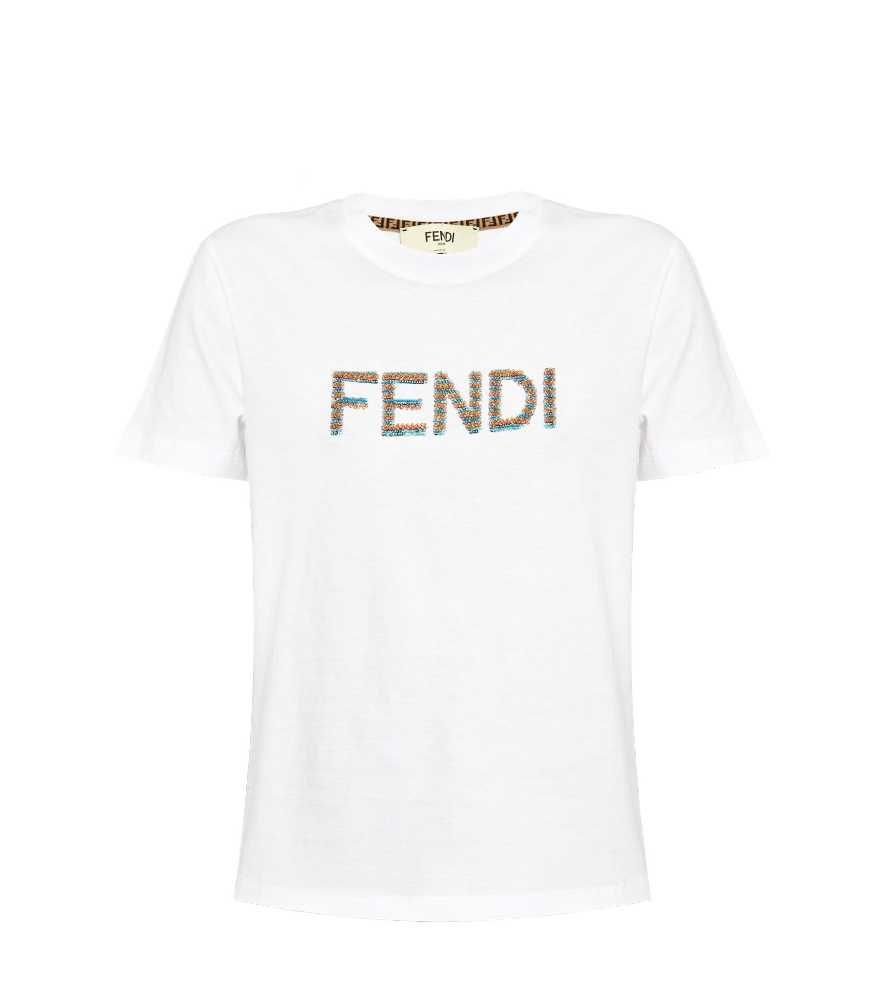 Sequin Embroidered Logo T-Shirt FN1335W