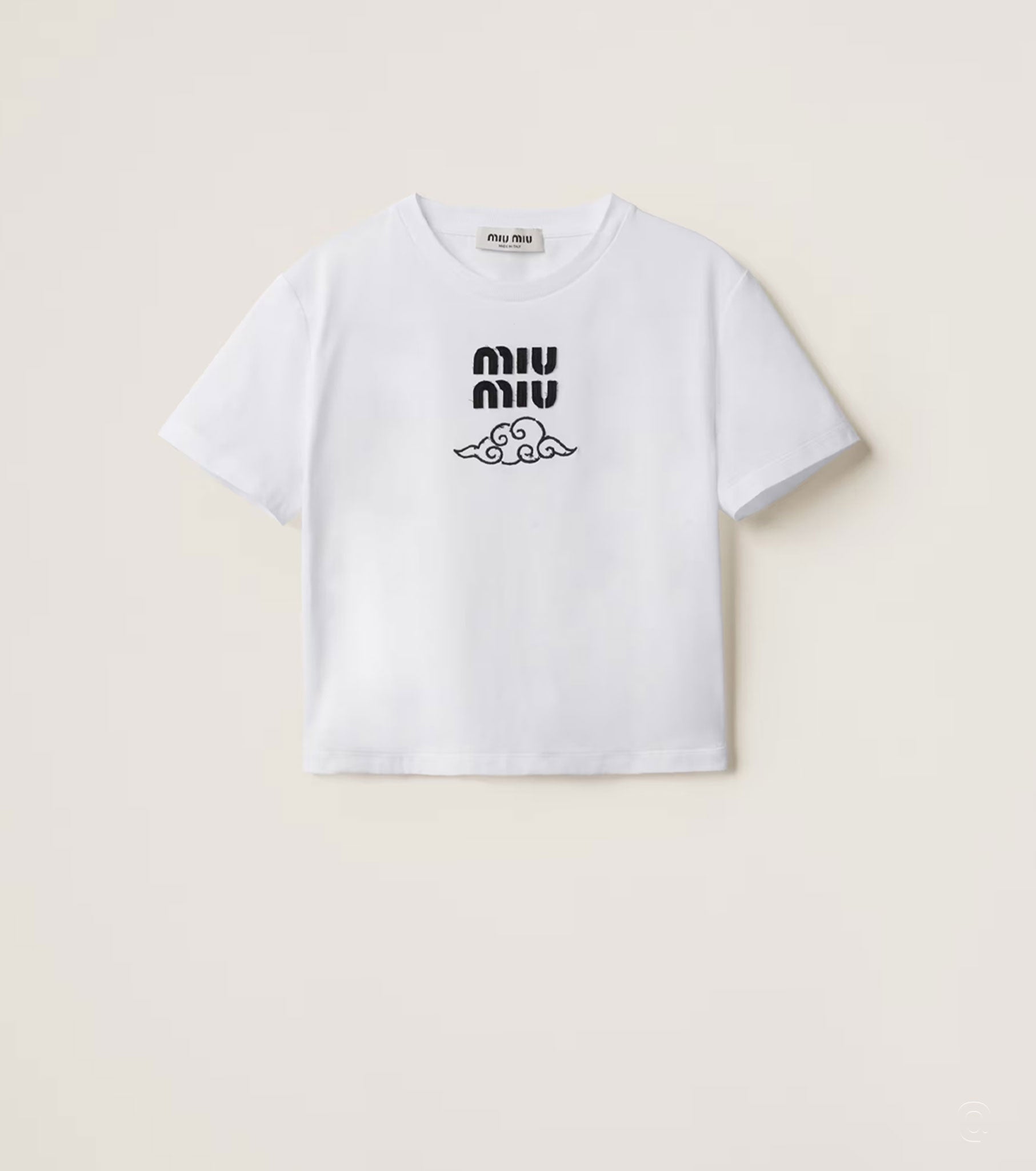 Cloud Logo Cropped T-shirt MIU5007